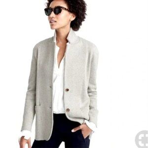 J. Crew Schoolboy Sweater Blazer in Heather Gray S